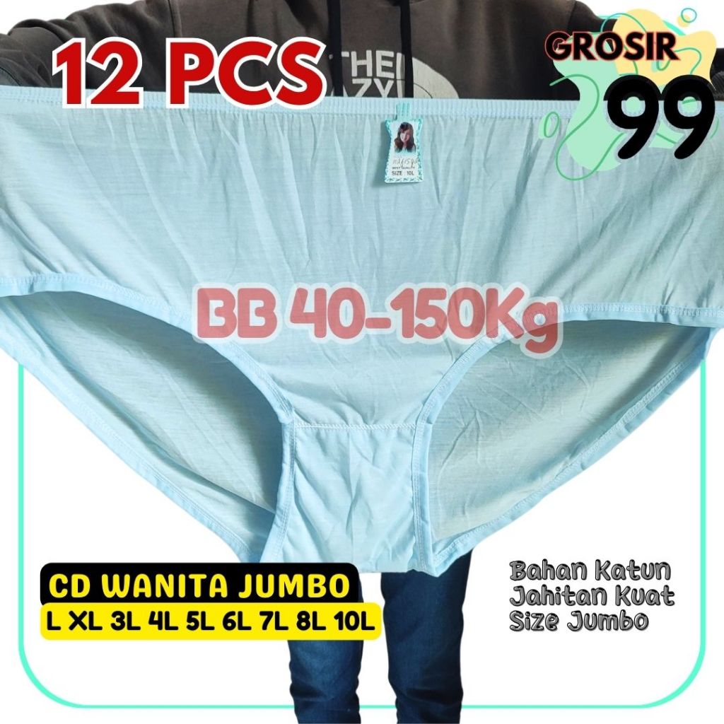 TERLARIS PAKET 12PCS CD WANITA JUMBO MURAH/GROSIR CD WANITA Gayatri GROSIR99
