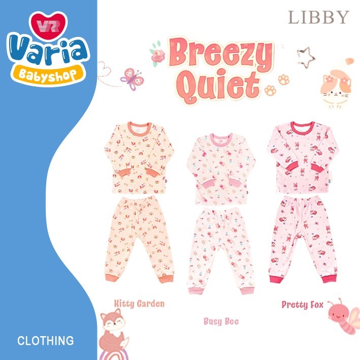 Libby Oblong Panjang Celana Panjang Girl / Setelan Panjang Anak / Piyama Anak Perempuan | LIBBY BABY