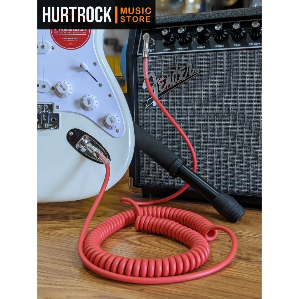 Vins Spiral Kabel Kriwil Jack Gitar & Bass Low Noise