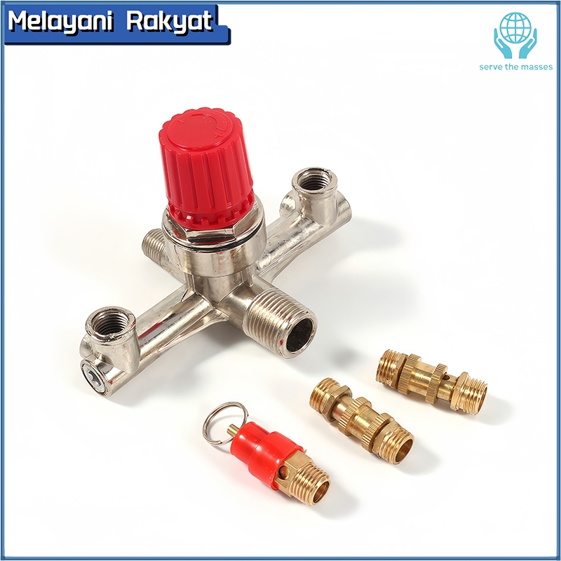 Kompresor Regulator Bracket Cincin Selang Kompresor Udara Dua Outlet V-Bracket Untuk Kompresor Udara