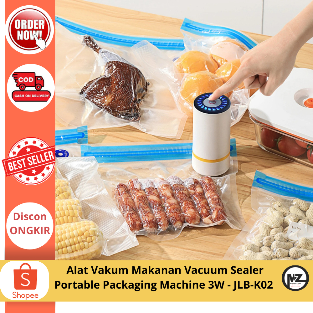 Alat Vakum Makanan Vacuum Sealer Portable Packaging Machine 3W / Mesin Pengemas & Pengawet Makanan F