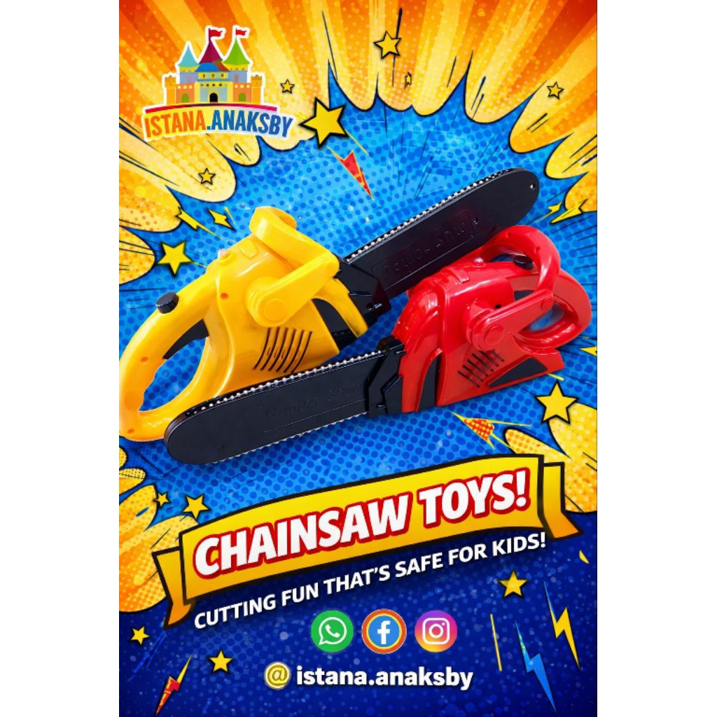 Mainan Anak Chainsaw Super Tools / Mainan Anak Gergaji Mesin