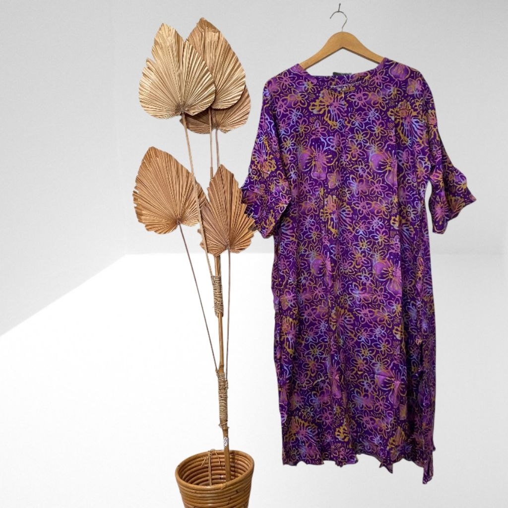 Daster Klok Standar Batik Pekalongan Kombinasi Pendek Atasan Baju Cantik Celana Lembut Motif Nyaman 