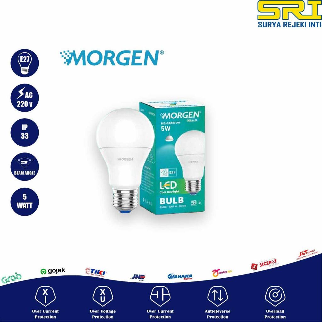 Morgen Led Bulb 5w Lampu LED Putih 6500