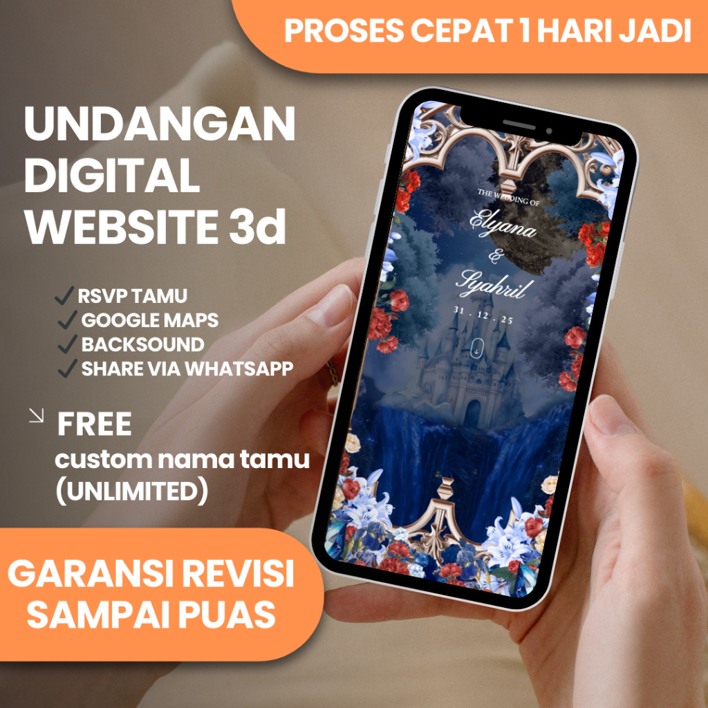 Undangan Digital 3d Website Pernikahan | Undangan Nikah Online Modern