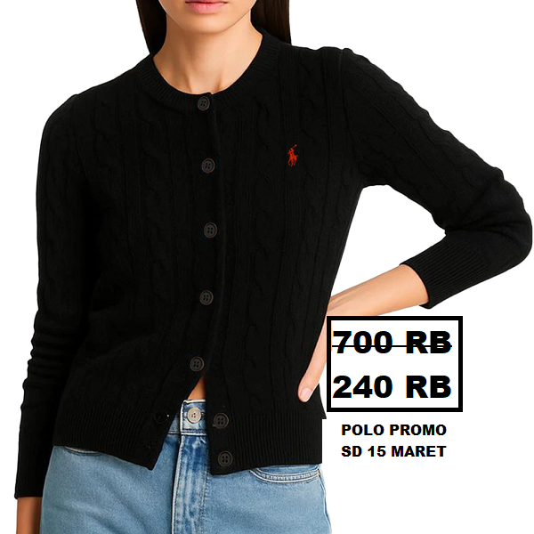 Baju Knit cardigan wanita POLO 100% original store