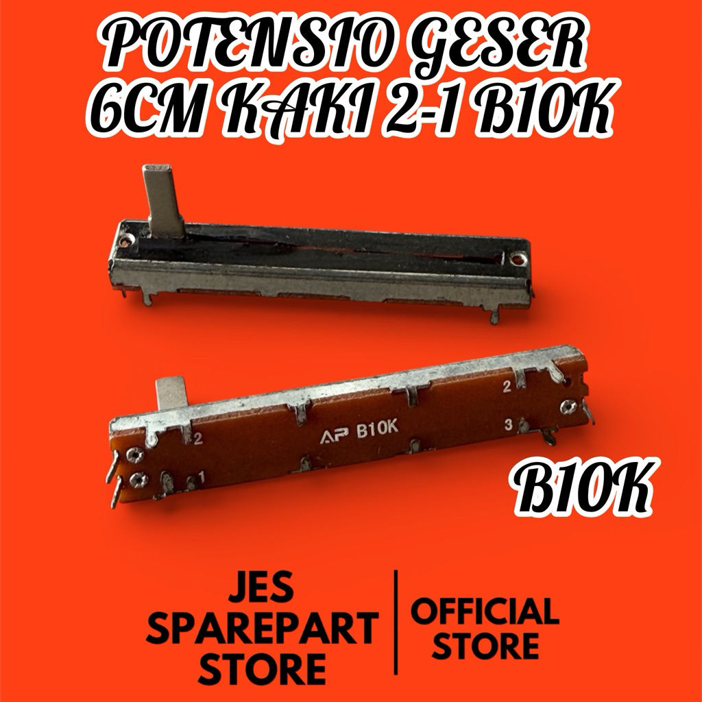 POTENSIO GESER 6CM KAKI 2-1 B10K