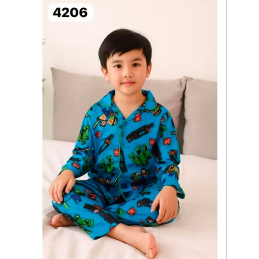 Setelan Piyama Junior Ori Minecraft Kudus