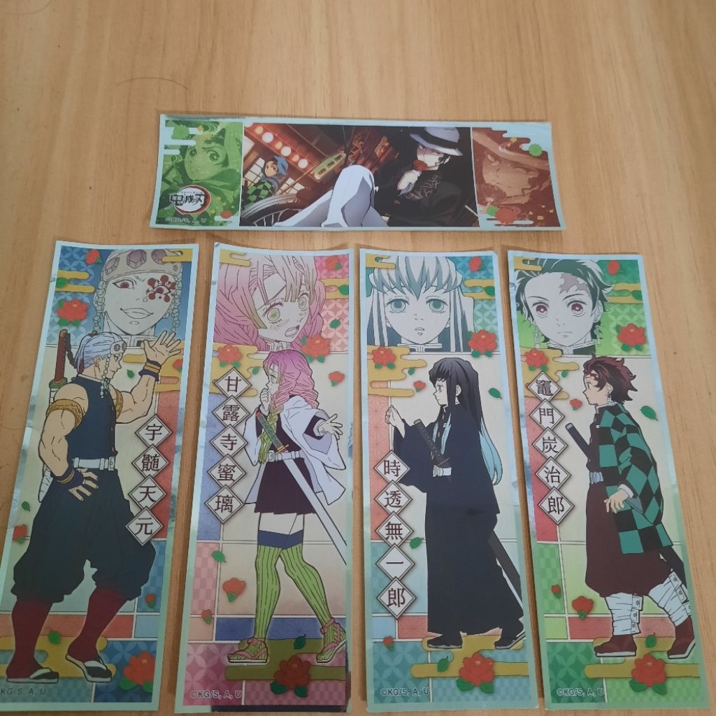 OFFICIAL Demon Slayer Kimetsu no Yaiba MUICHIRO TANJIRO MUZAN TENGEN MITSURI SHINOBU KOCHO Bookmark 