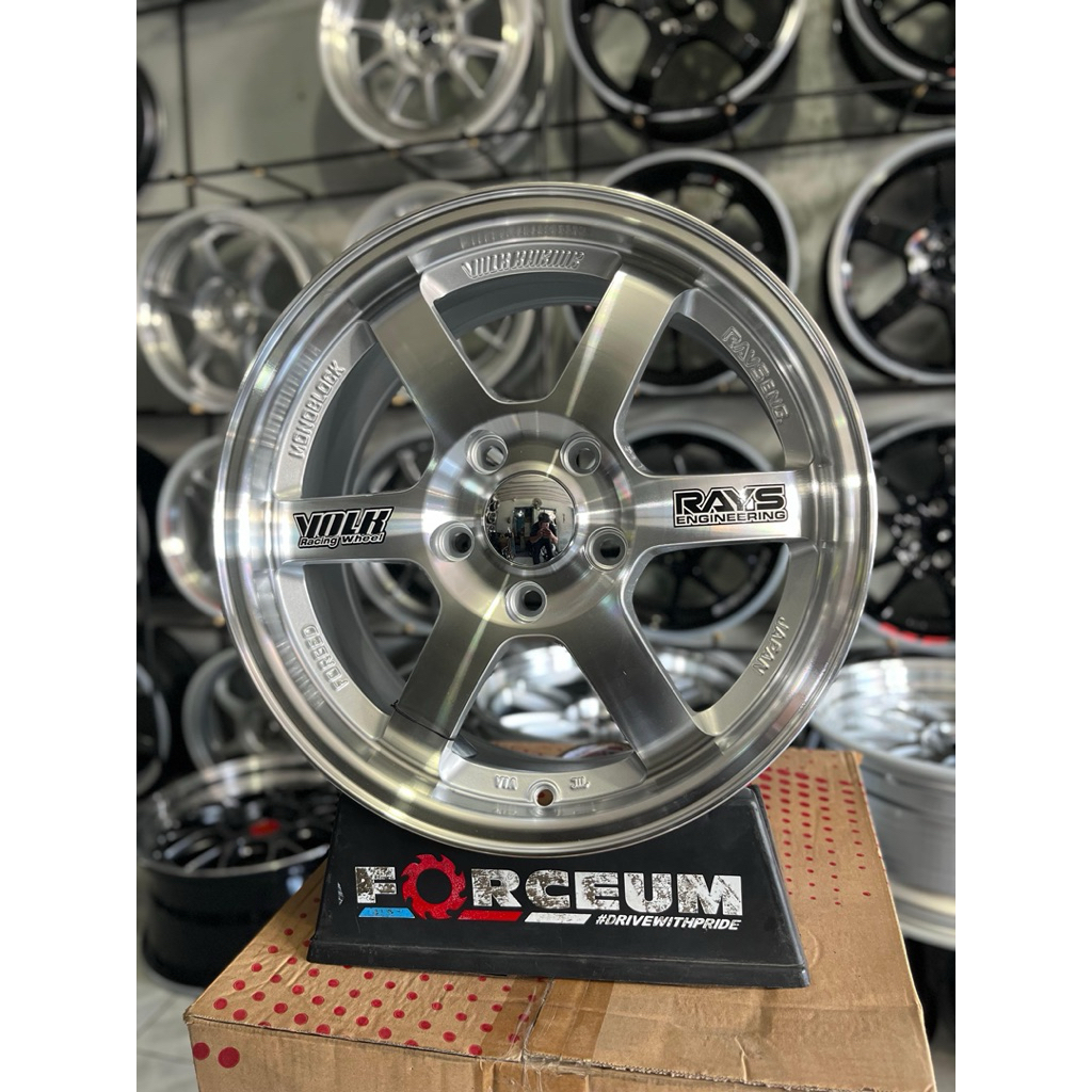 velg te37 r16 full polish pcd 5x114 kondisi baru