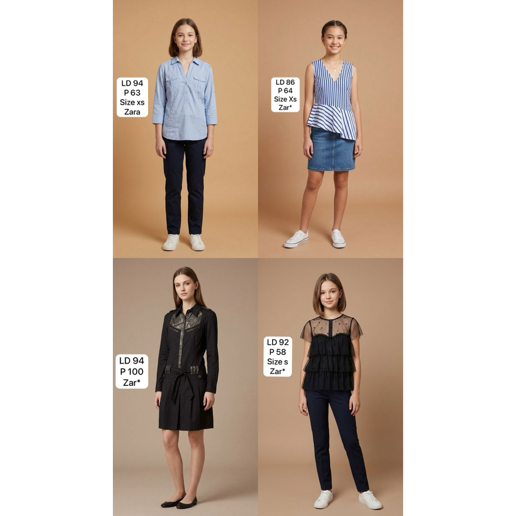 PL Zara Atasan Bawahan Cewek Cowok - Zara Kemeja Blouse Celana Rok