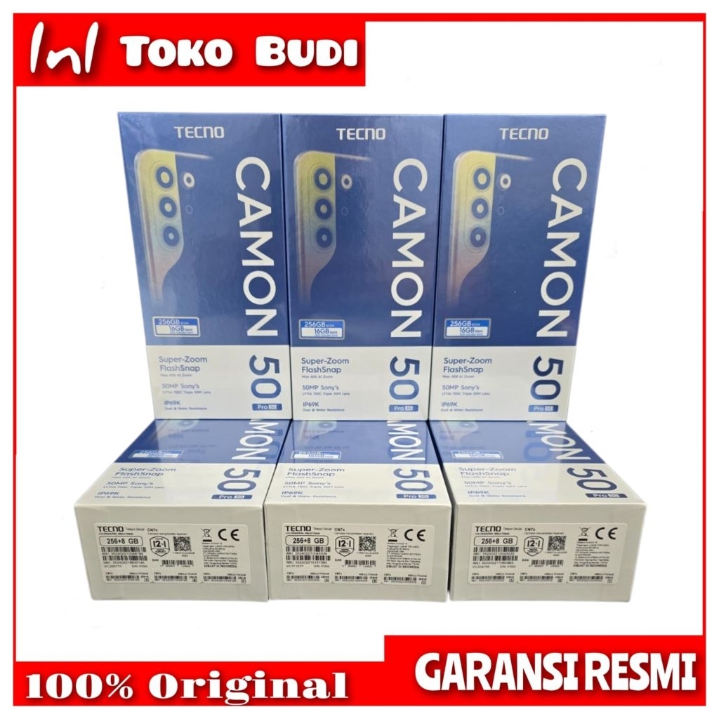 Tecno Camon 50  Pro 8/256 / 12/256 12/512 / Camon 50 pro Garansi Resmi