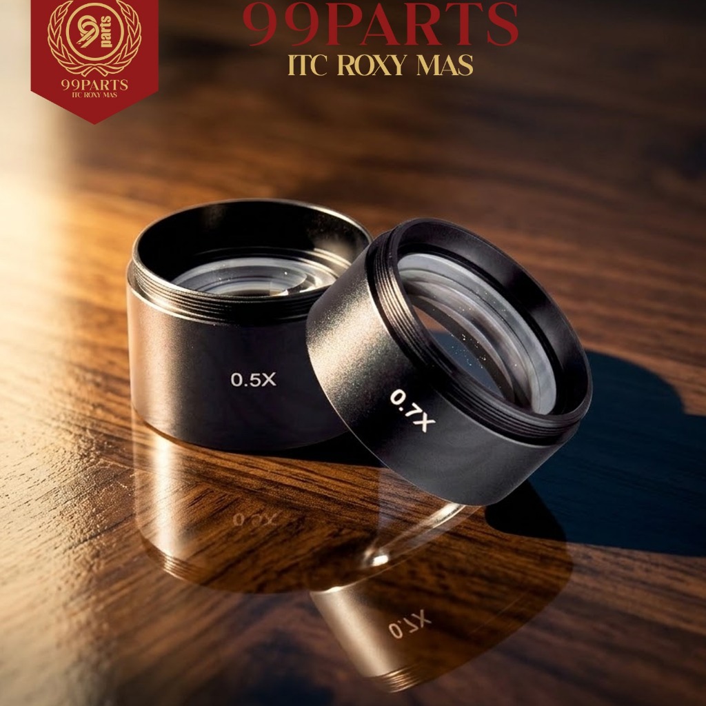 99SPS - Lensa Peninggi Mikroskop 0.7x/ 0.75X / 0.5x / Lensa Bawah Mikroskop Universal / Lensa Pening