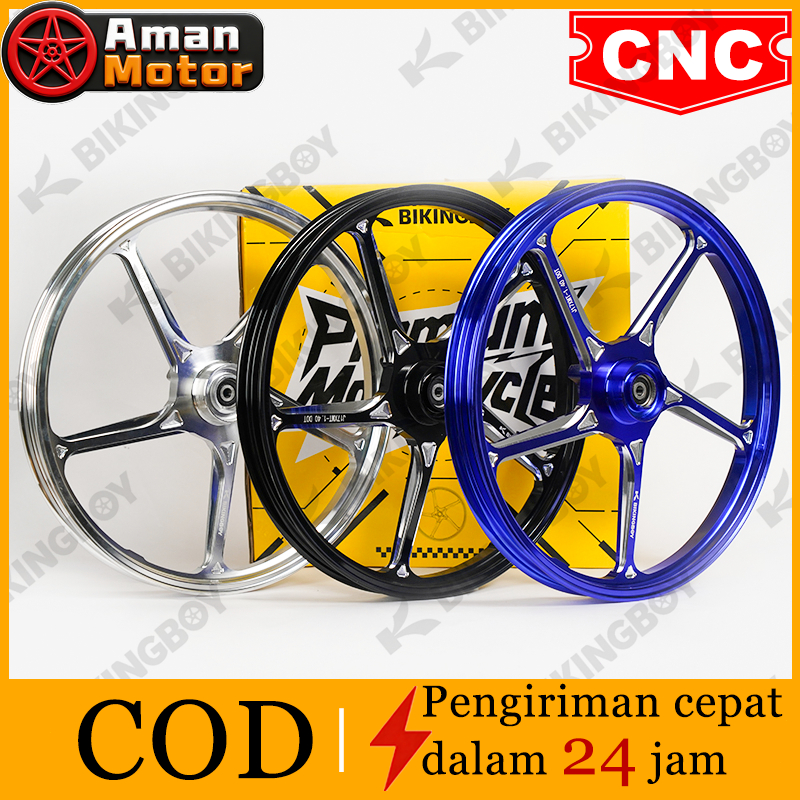 Velg Ring 17 Inch BIKINGBOY CNC Ring Alloy PNP PALANG AK Untuk Mio 3 M3, Z, Xeon / Gear / Soul / Fin