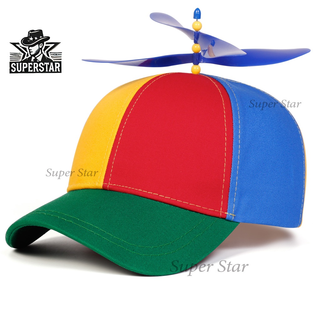 Topi Baseball Baling Baling Dewasa Flying Cap Hat Warna Warni Topi Anak Dewasa Pelangi Helikopter To