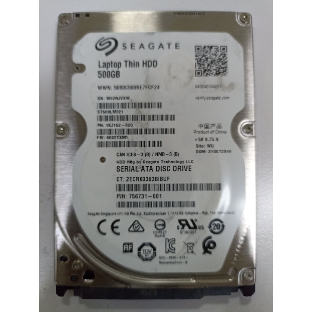 HDD Seagate 2.5 500GB Second