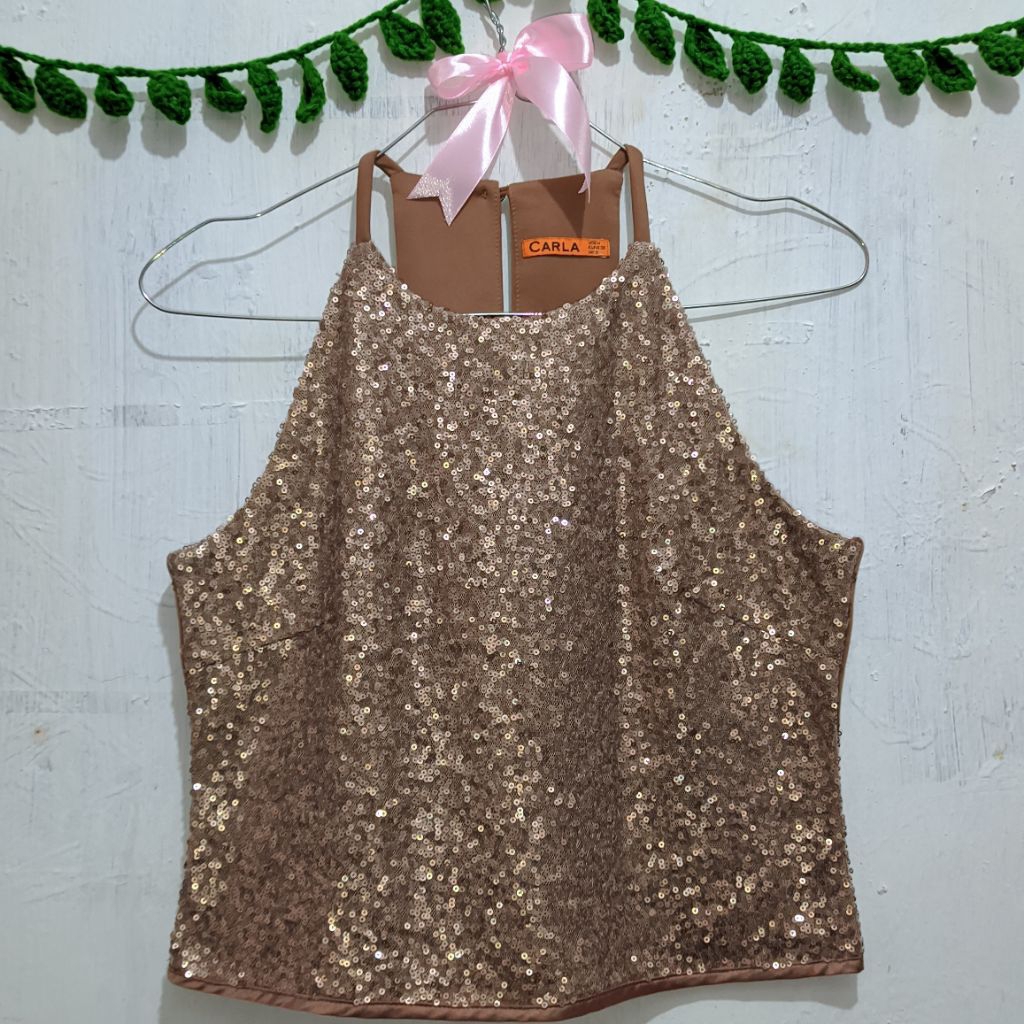 crop top bling carla preloved