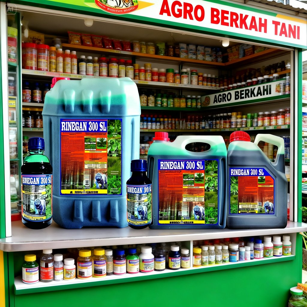 RINEGAN 300 SL 1L herbisida kontak basmi gulma sangat cepat denagn dosis tinggi
