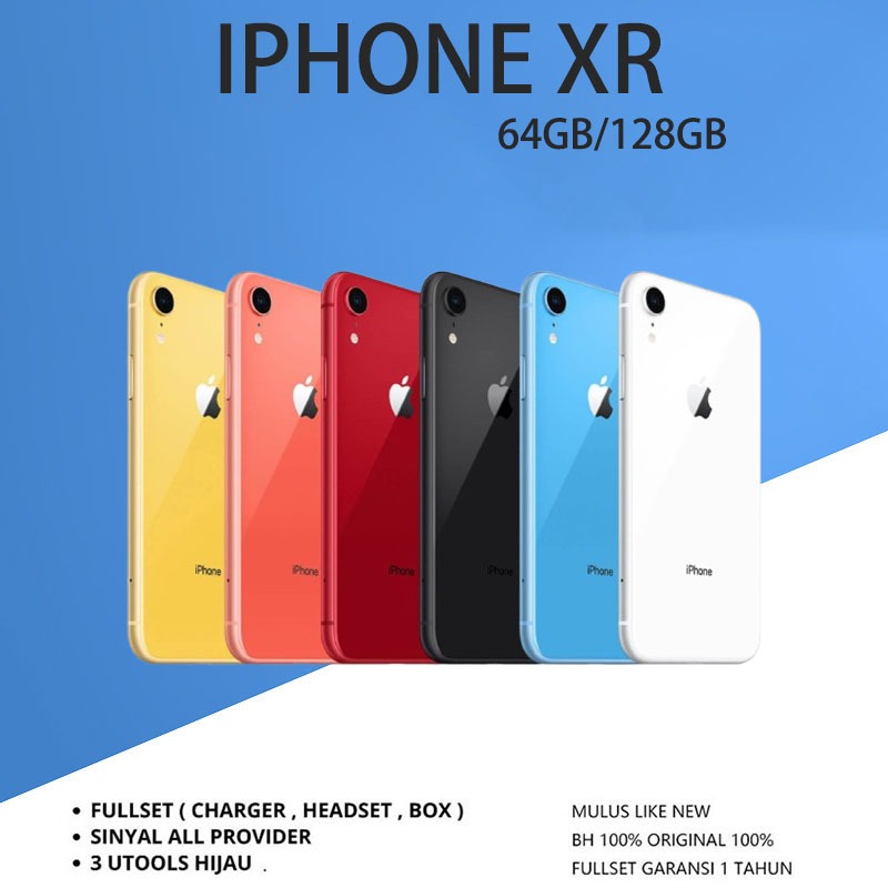 APPLE IPHONE XR 64GB 128GB HP XR WIFIONLY SECOND INTER ORIGINAL TERMURAH 100%IPXR
