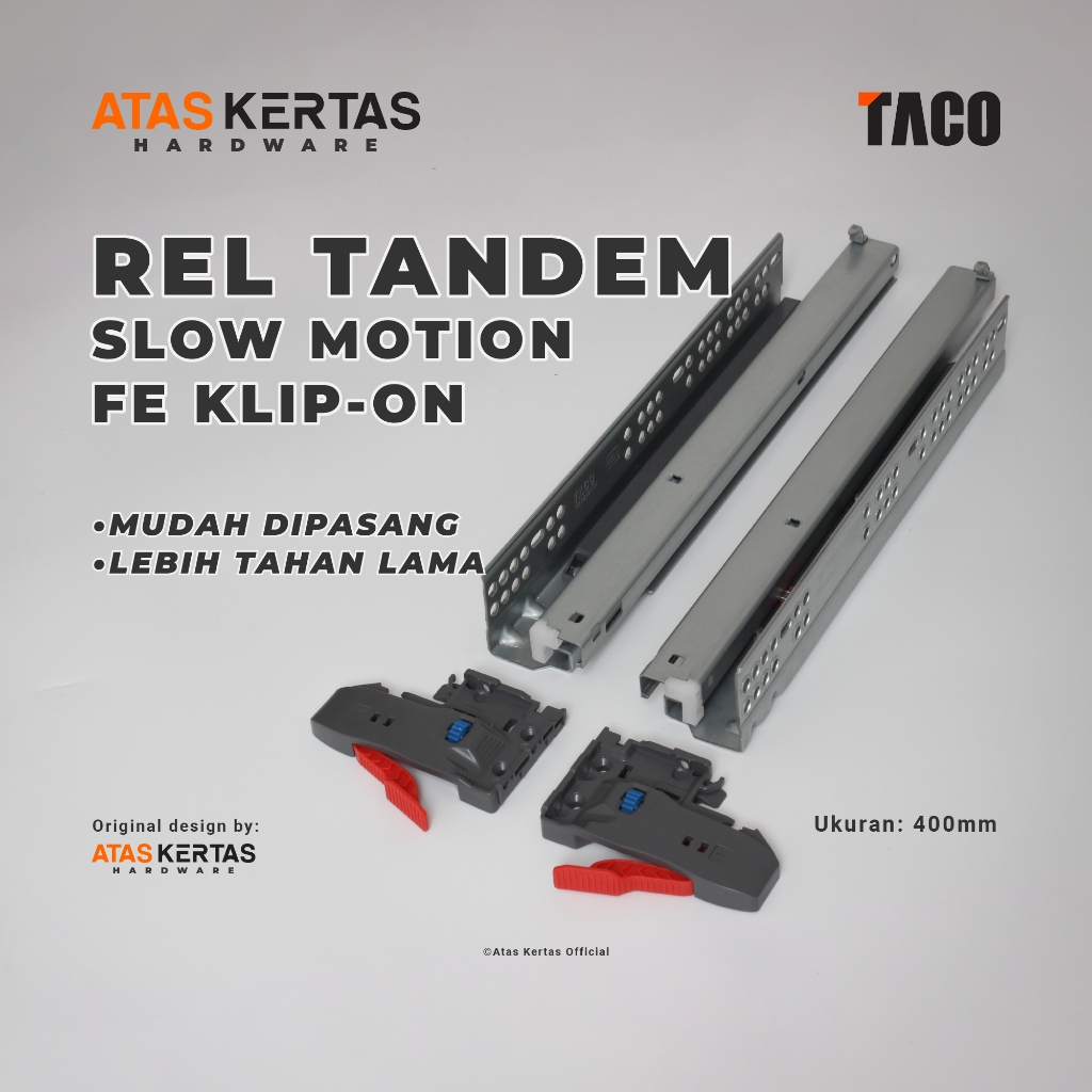 TACO Rel Tandem 40cm Slow Motion Full Extension Klip On - US001SC-400
