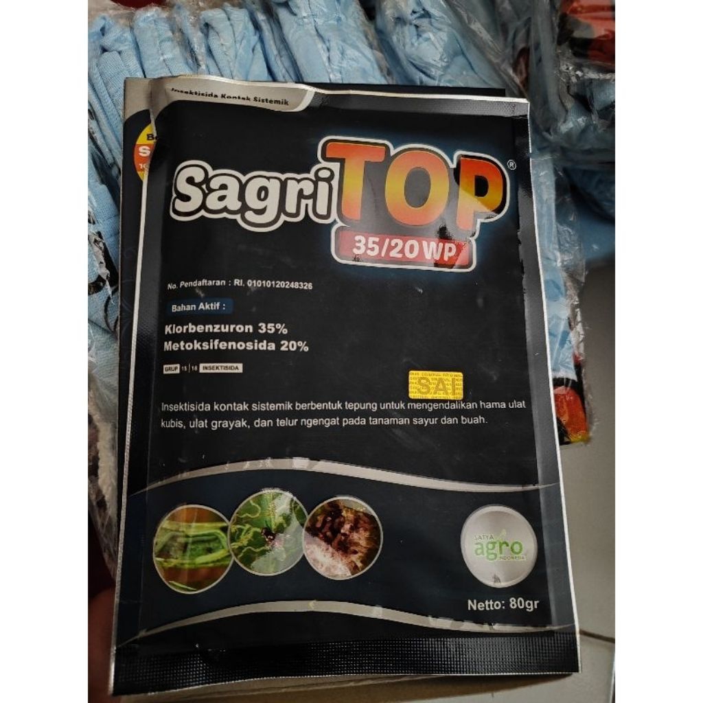 Insektisida Sagri Top 80grm pembasmi hama ulat Grayak