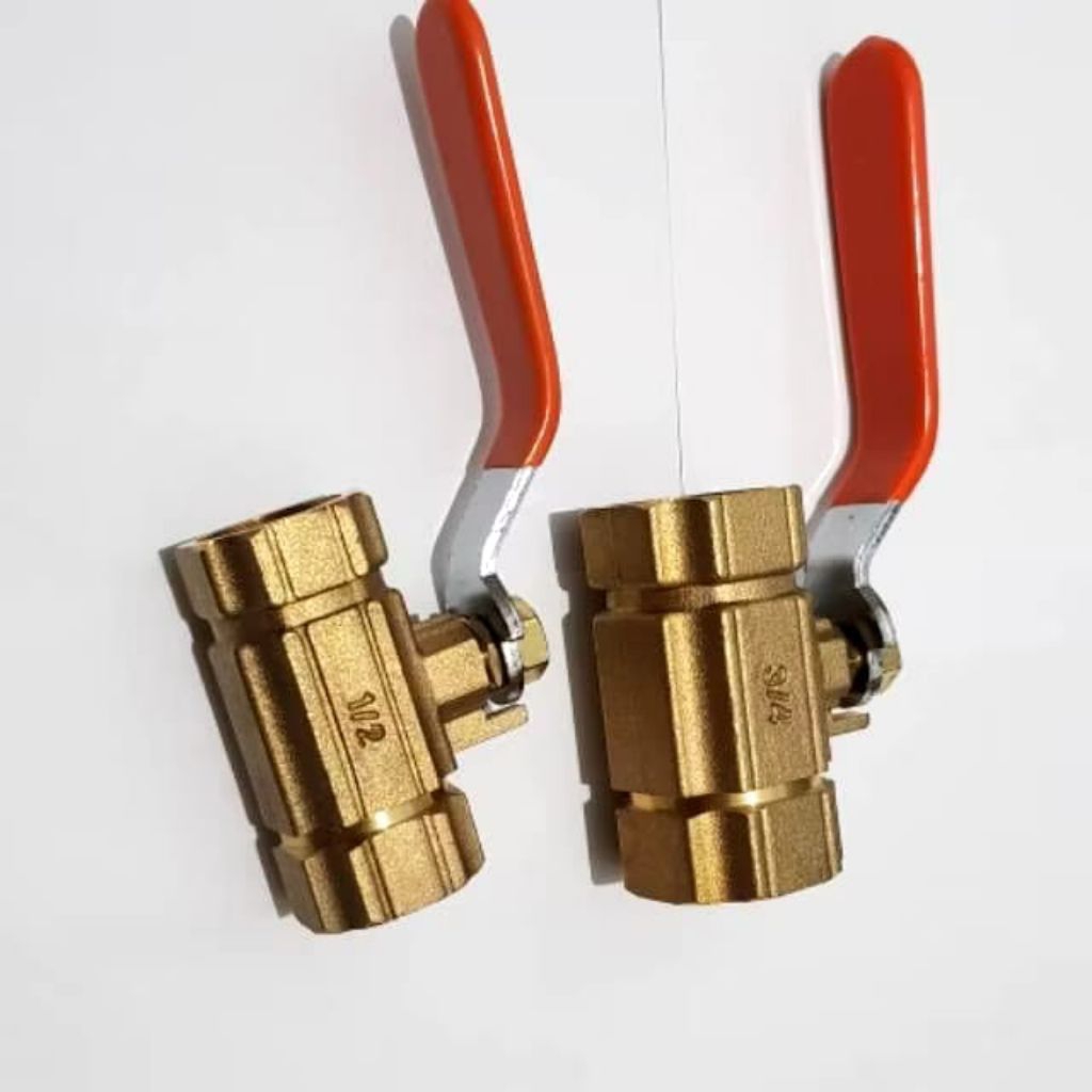 Ball valve stop kran kuningan 1/2" 3/4" 1inch Soligen