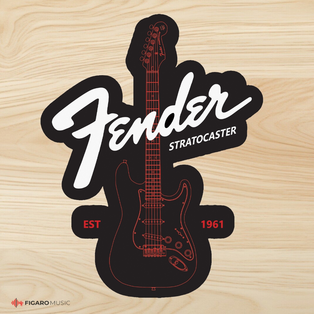 Stiker Guitar Fender Stratocaster Sticker