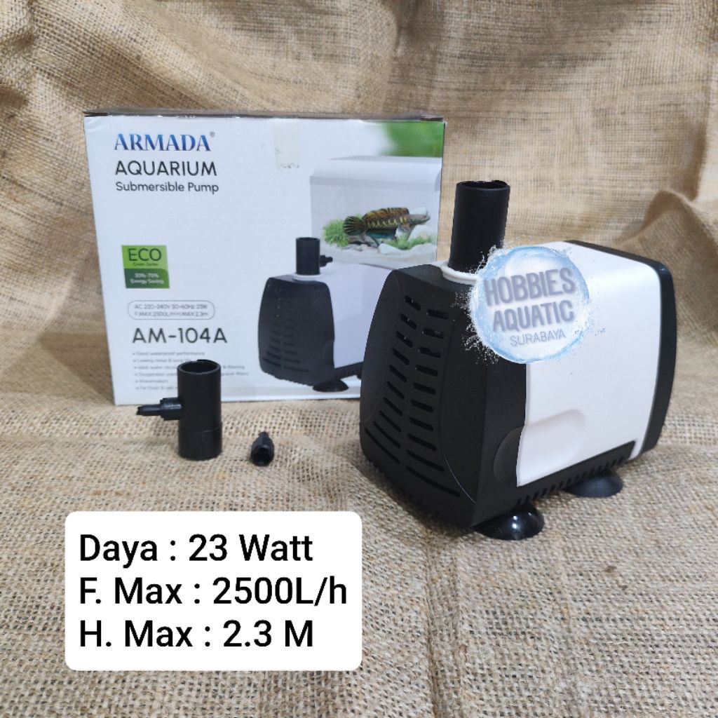 Armada AM-104A Pompa Celup Aquarium Kolam Hidroponik Armada AM 104A