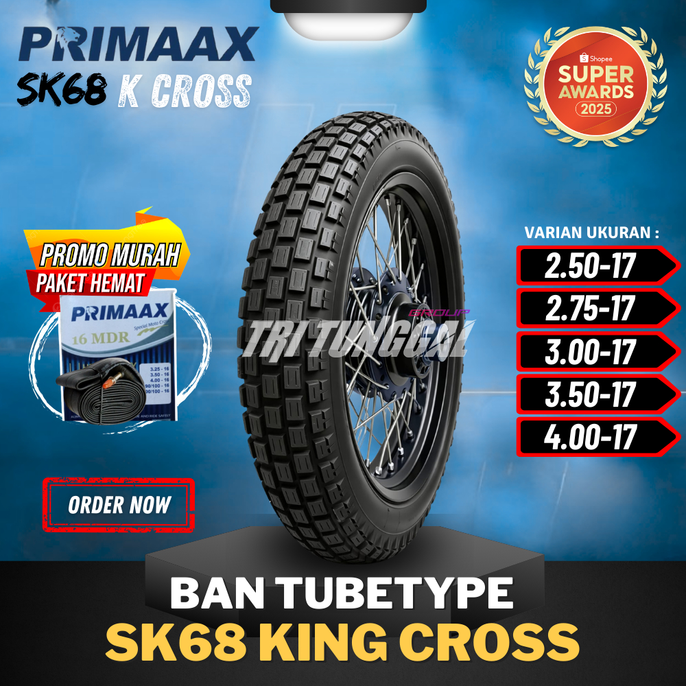 [READY COD] BAN MOTOR RING 17 / BAN PRIMAAX SK68 ON/OFF ROAD TRAIL ( 250-17 / 275-17 / 300-17 / 350-