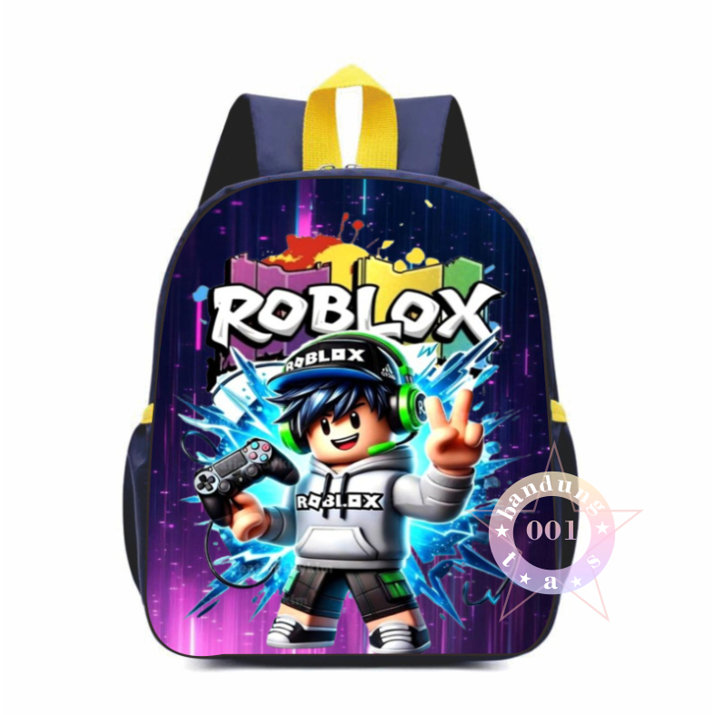 Tas Roblox Motif - Ransel Anak Sekolah Laki-Laki  /PAUD/TK Tas Anak PAUD Roblox  Keren Satu Ruang Ta