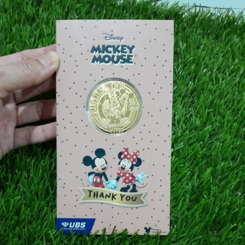 UBS Gold 0.2 gram disney mickey thank you