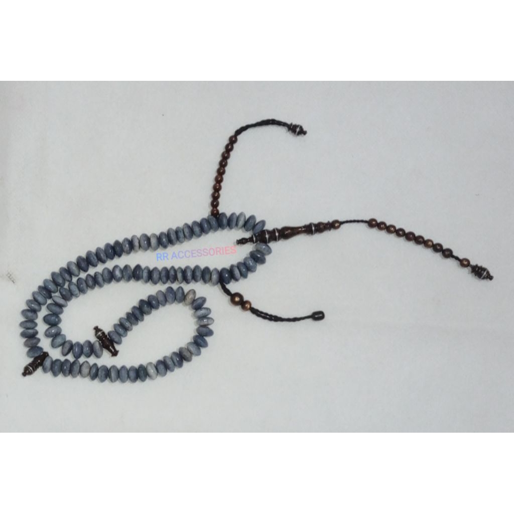 Tasbih Tijani Tasbih Muslim Batu Marjan Blue Coral