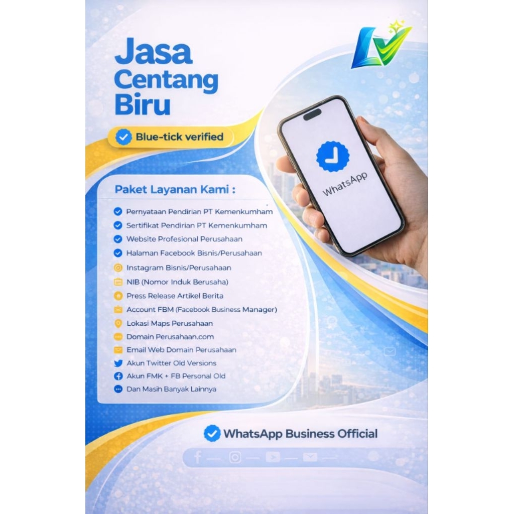Jasa Centang Biru WhatsApp Bisnis Resmi Amanah - Garansi Berhasil 100% - Wajib Baca Deskripsi