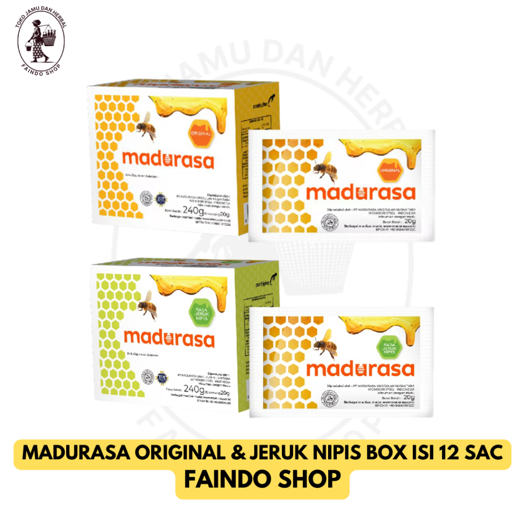 Madu Madurasa Box 12sct Original dan Jeruk Nipis
