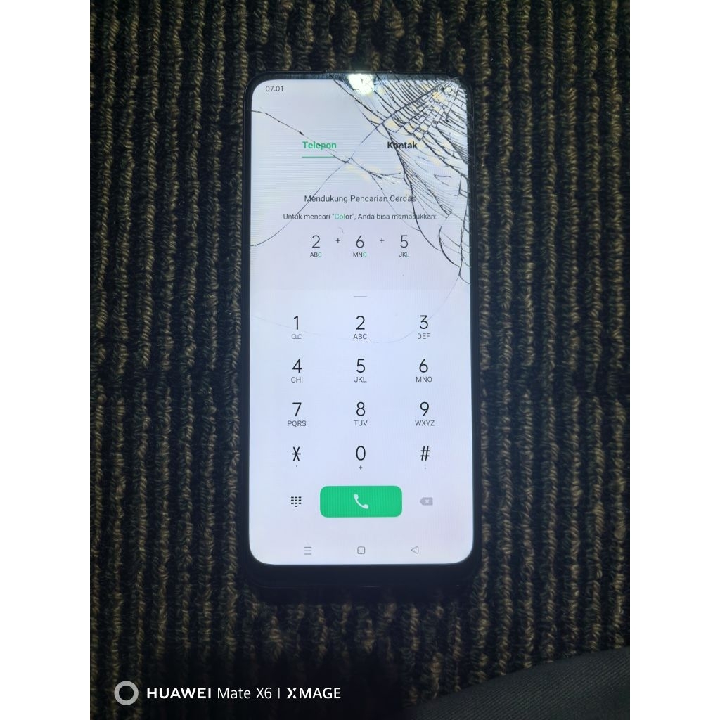 lcd oppo a16 ori cabutan minus retak plus bezel