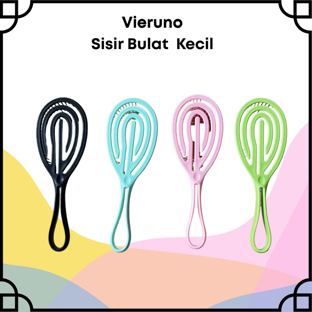 Vieruno Sisir Rambut Bulat Kecil Mini Hair Comb Sisir Rambut Wanita Sisir Rambut Praktis Travel