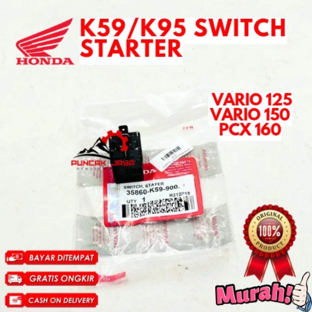 SWITCH STARTER ORIGINAL HONDA KODE K59 / K95, SWITCH STARTER VARIO 125, SWITCH STARTER VARIO 150