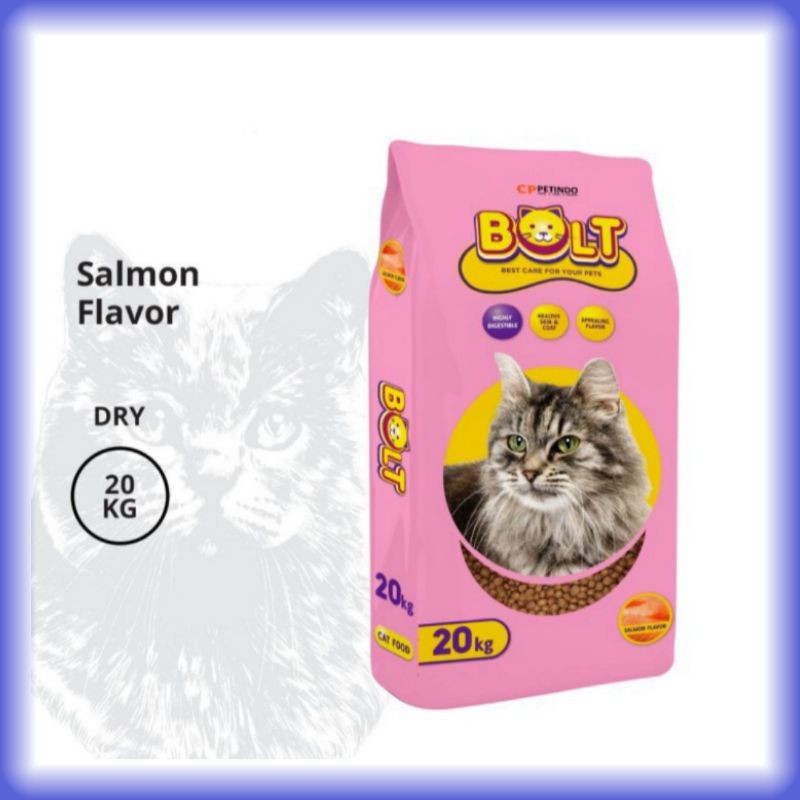 Makanan Kucing Bolt Rasa SALMON 20 KG MURAH makanan kucing Murah Bolt Salmon