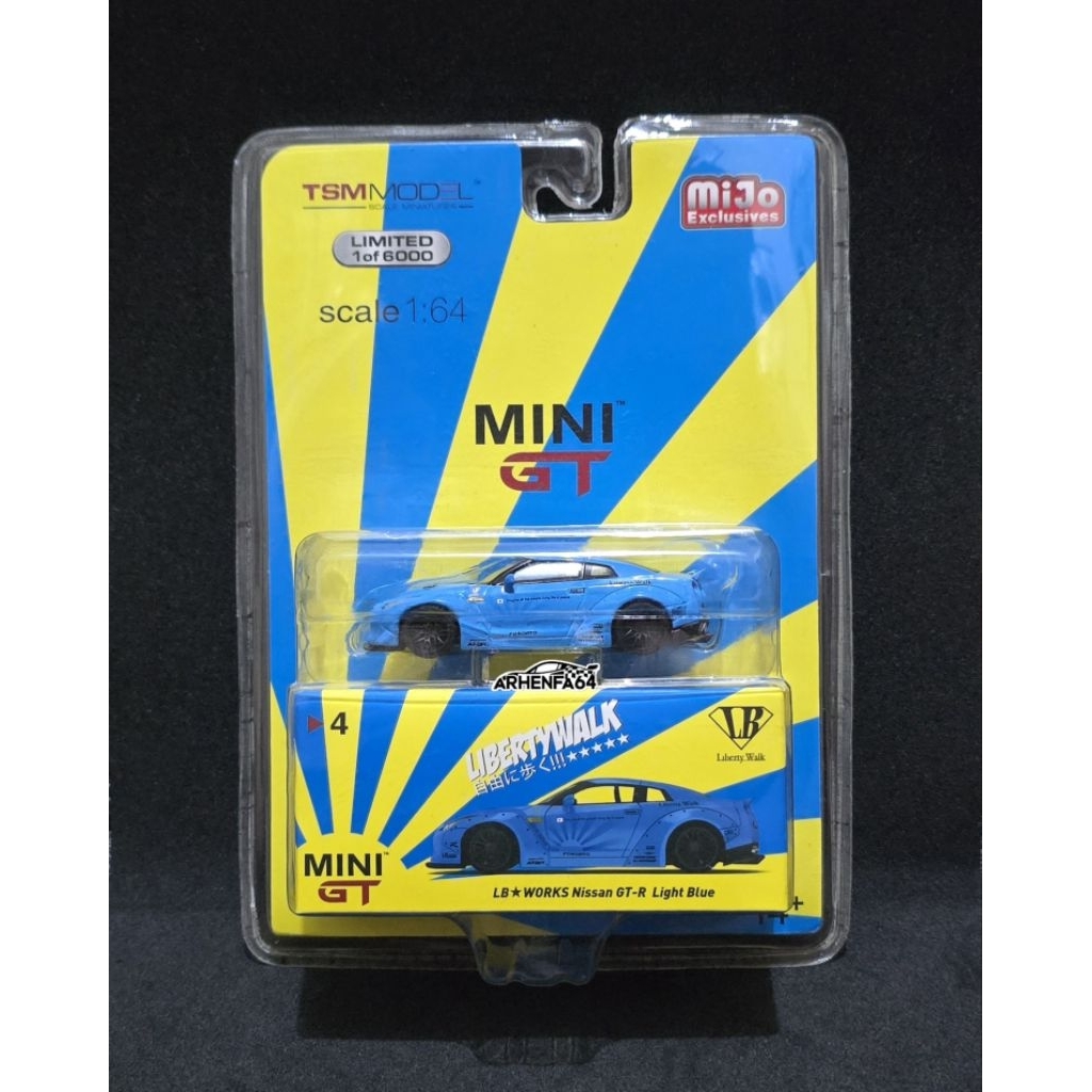 Mini GT 4 LB Works Nissan GT-R R35 Light Blue
