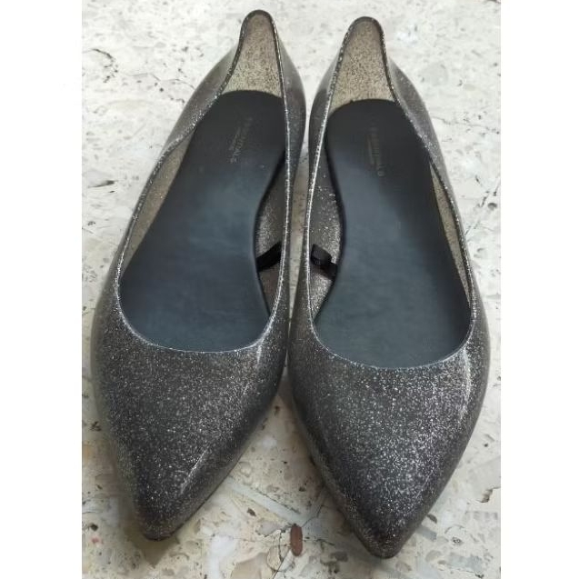 Preloved Urban&Co sepatu jelly - Glitter Hitam - Size 38