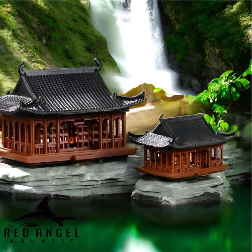 MINIATUR RUMAH KUIL HIASAN AQUARIUM DIORAMA PALUDARIUM AQUASCAPE SUPER REALISTIC