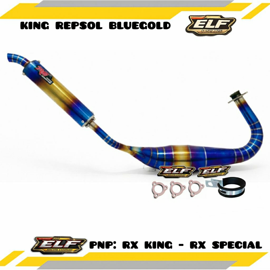 Knalpot RX king - RX Special Kolong Repsol R9 Stainless Blumoon Model Ninja PNP Suara Super Garing