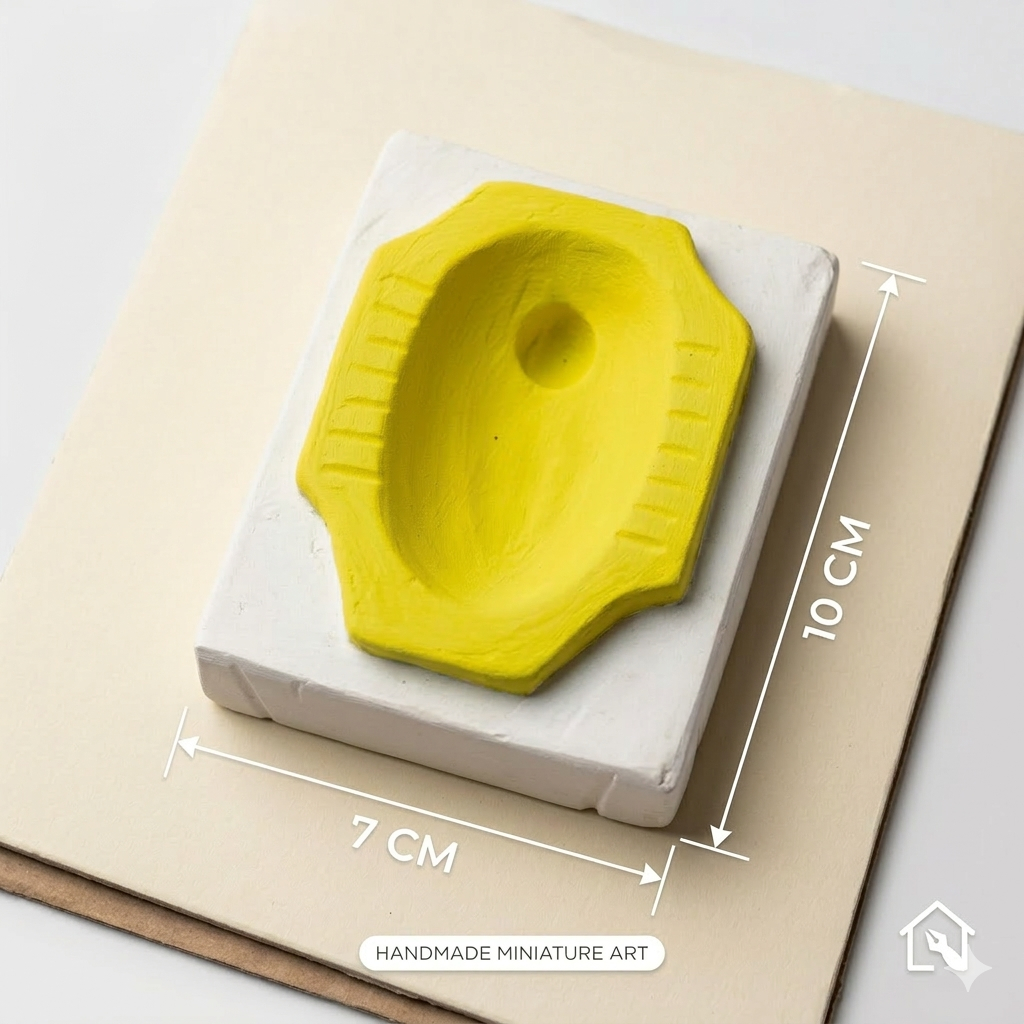 Koleksi Asbak Unik Bentuk WC Closet - Kado Hadiah Kreatif & Lucu - Kuning