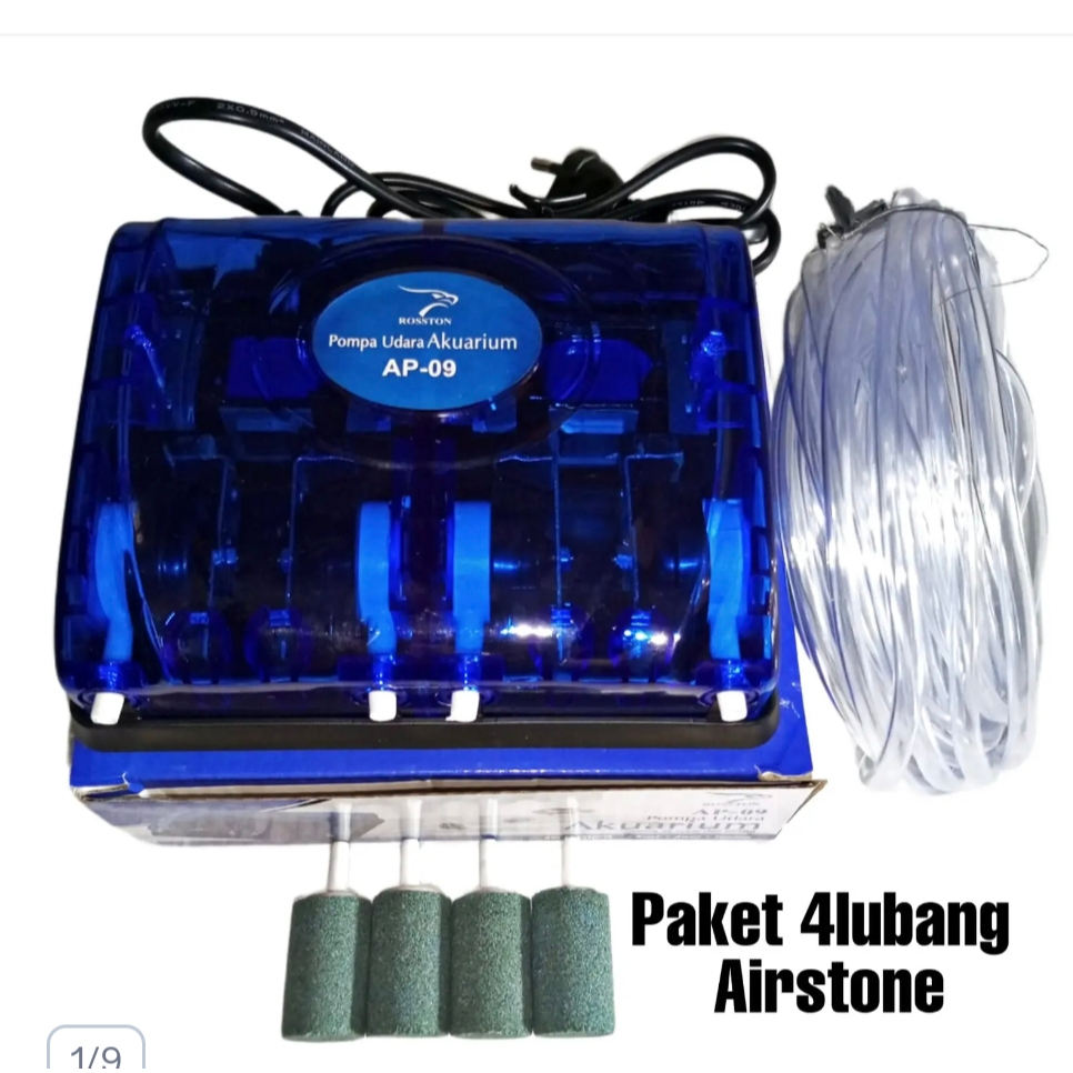 Paket aerator 4 lubang murah  untuk aquarium kolam. - Mesin saja