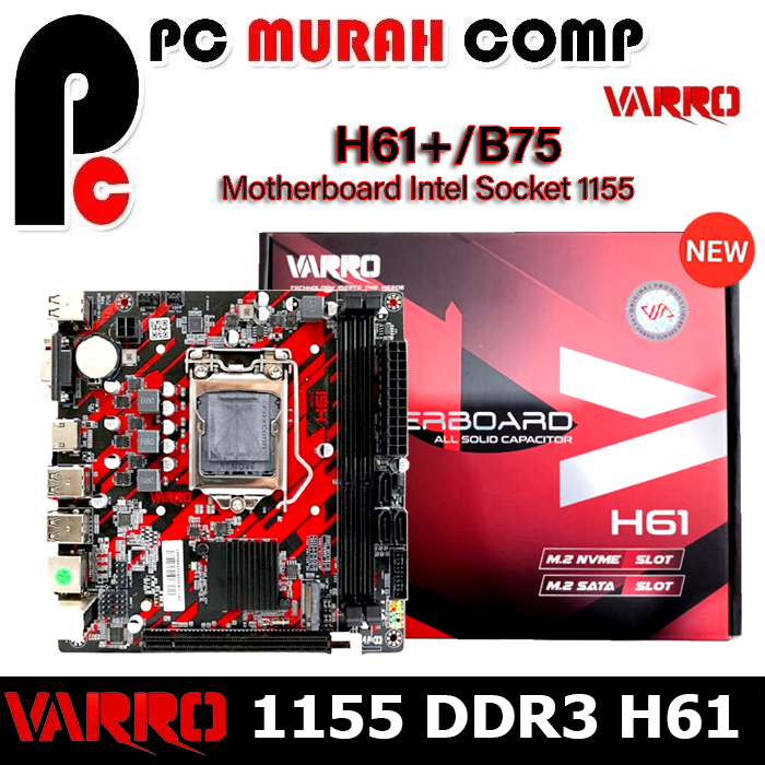 Motherboard Mainboard H61/B75/H81/B85/H110/H310-C VARRO M.2 SATA NVME