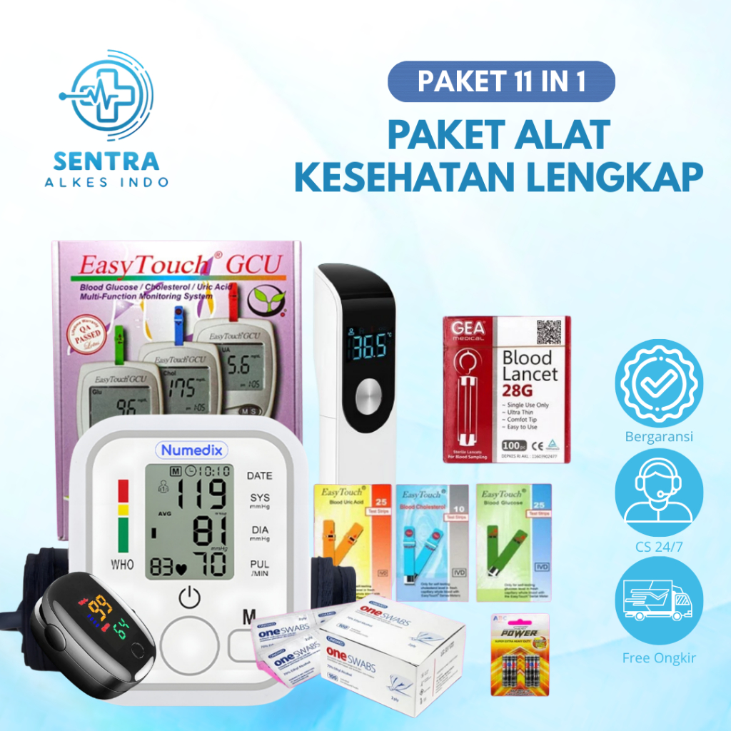 Paket Alat Kesehatan Premium Lengkap 9 in 1 / Paket Alat Kesehatan Hemat Dan Lengkap / Easy Touch GC