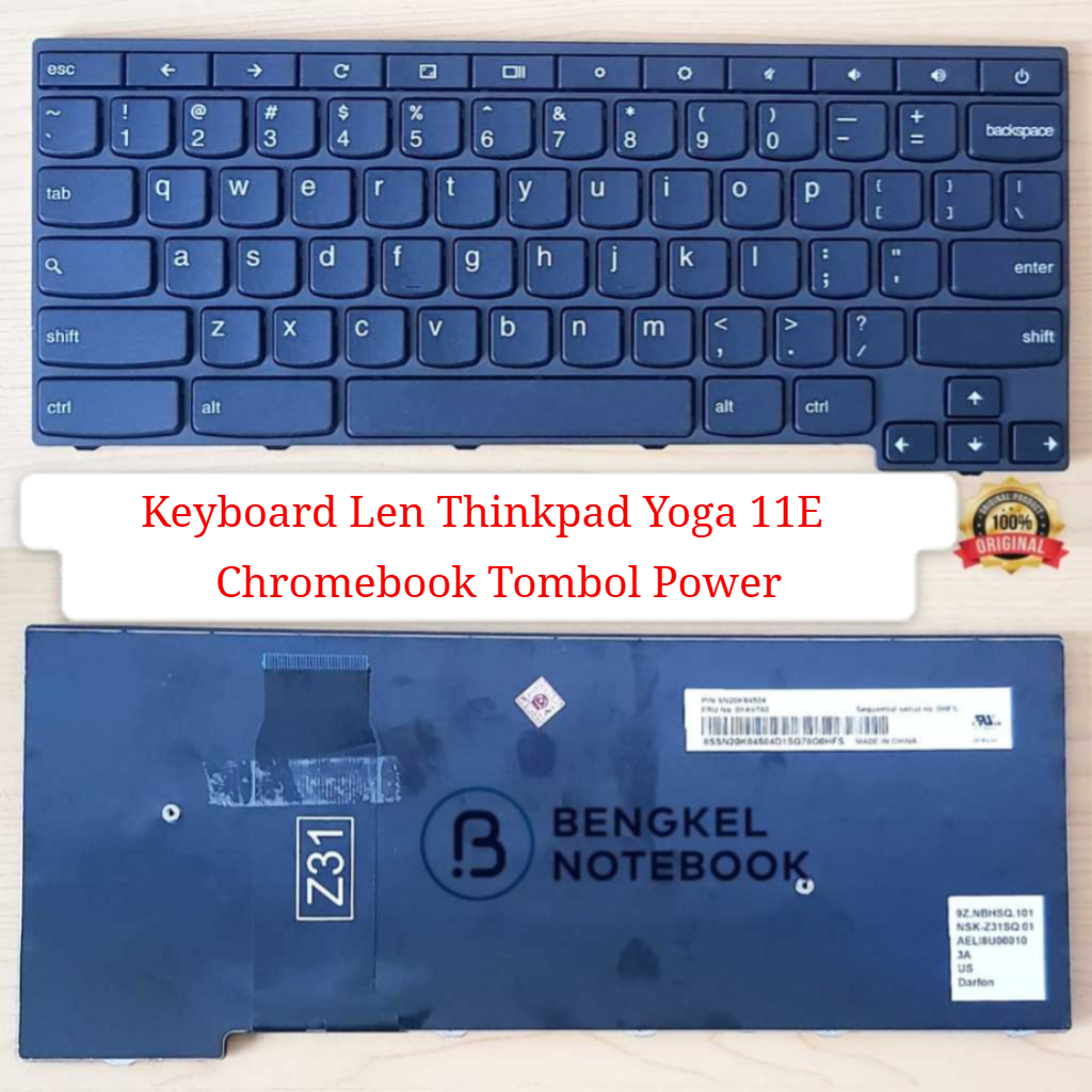 Keyboard Len Thinkpad Yoga 11E Chromebook Tombol Power