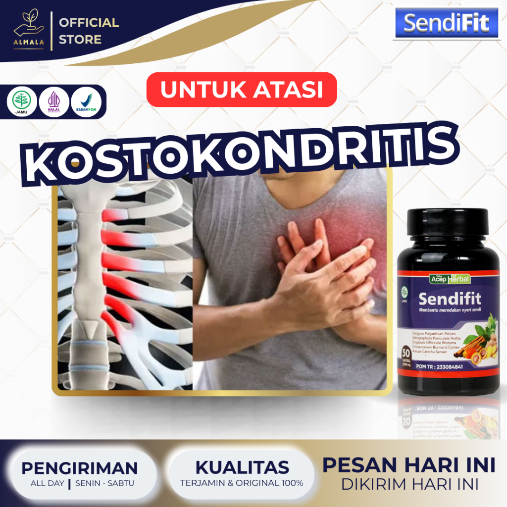 Obat Kostokondritis, Radang Tulang Rawan Dada, Nyeri Dada, Sakit Tulang Rusuk, Dada Ngilu Linu, Saki