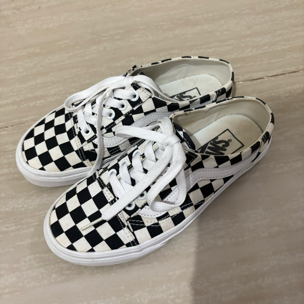preloved Vans Old Skool Checkerboard Mule