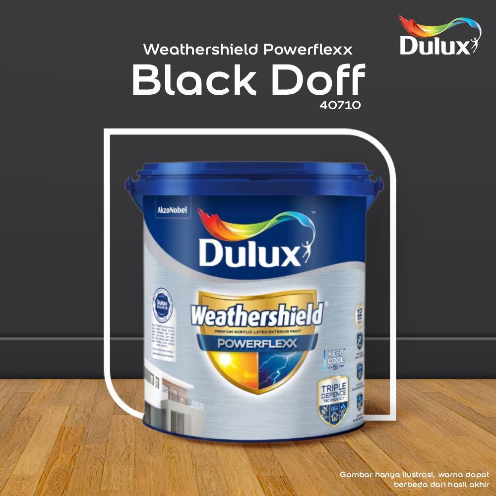 CAT TEMBOK BLACK DOFF WEATHERSHIELD POWERFLEXX - 20LT CAT BLACK DOFF 40710 CAT TEMBOK